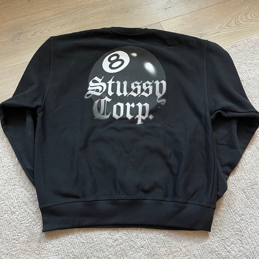 Stussy Black 8 Ball Corp Crewneck